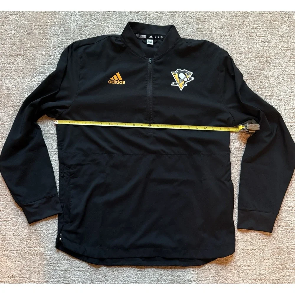 Adidas Men's NHL Pittsburgh Penguins Aeroready 1/4 Zip Medium Ice hockey EUC